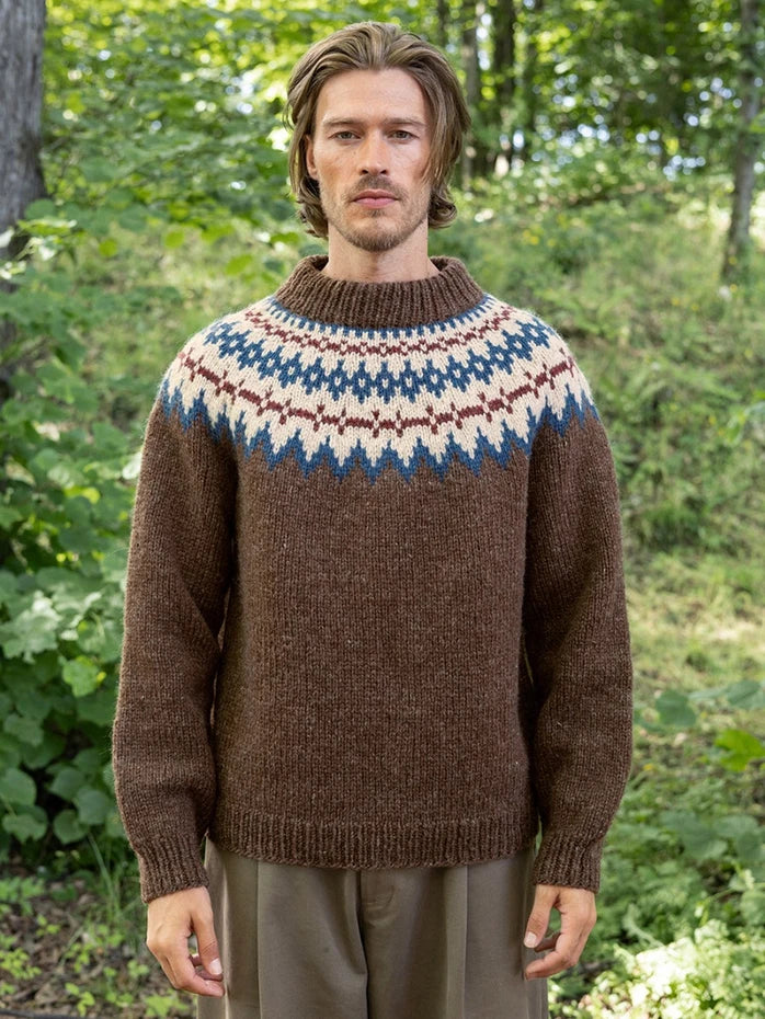 Single pattern 2410 Norwegian Icons | No. 6 Polar-Light Sweater for Men