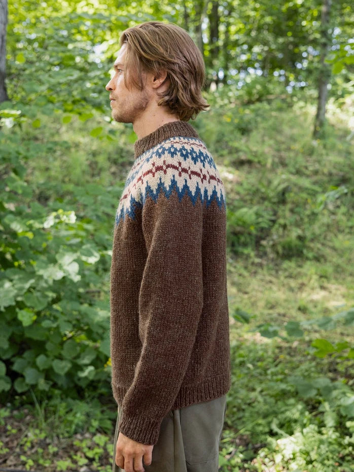 Single pattern 2410 Norwegian Icons | No. 6 Polar-Light Sweater for Men
