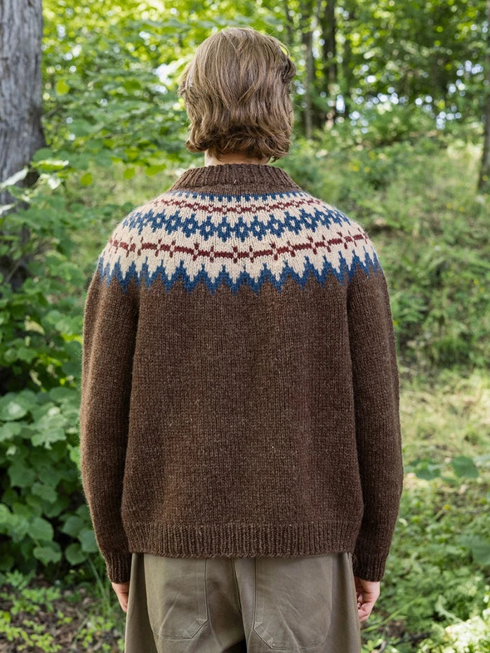 Single pattern 2410 Norwegian Icons | No. 6 Polar-Light Sweater for Men