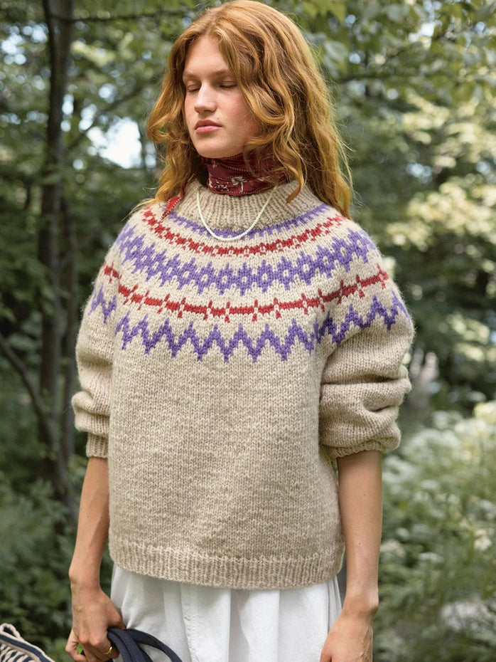 Single pattern 2410 Norwegian Icons | No. 7 Polar-Light Ladies Sweater