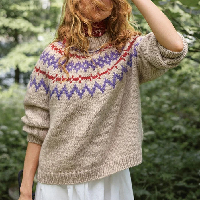 Single pattern 2410 Norwegian Icons | No. 7 Polar-Light Ladies Sweater