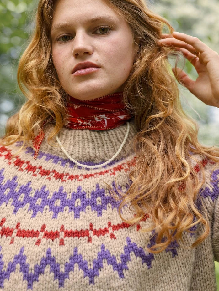 Single pattern 2410 Norwegian Icons | No. 7 Polar-Light Ladies Sweater