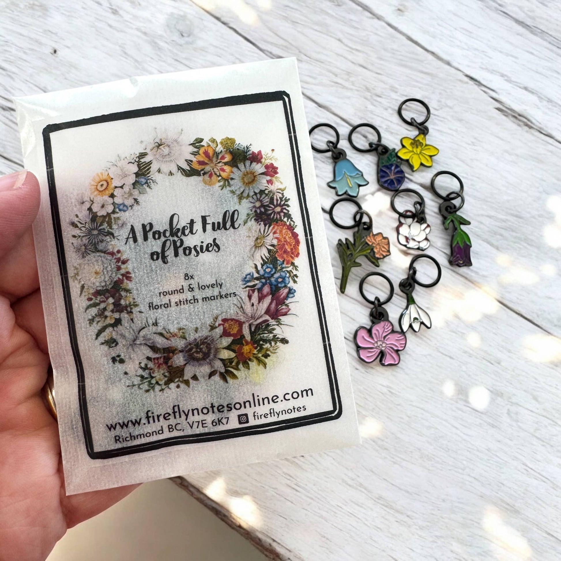 Pocket Full of Posies Stitch Marker Pack