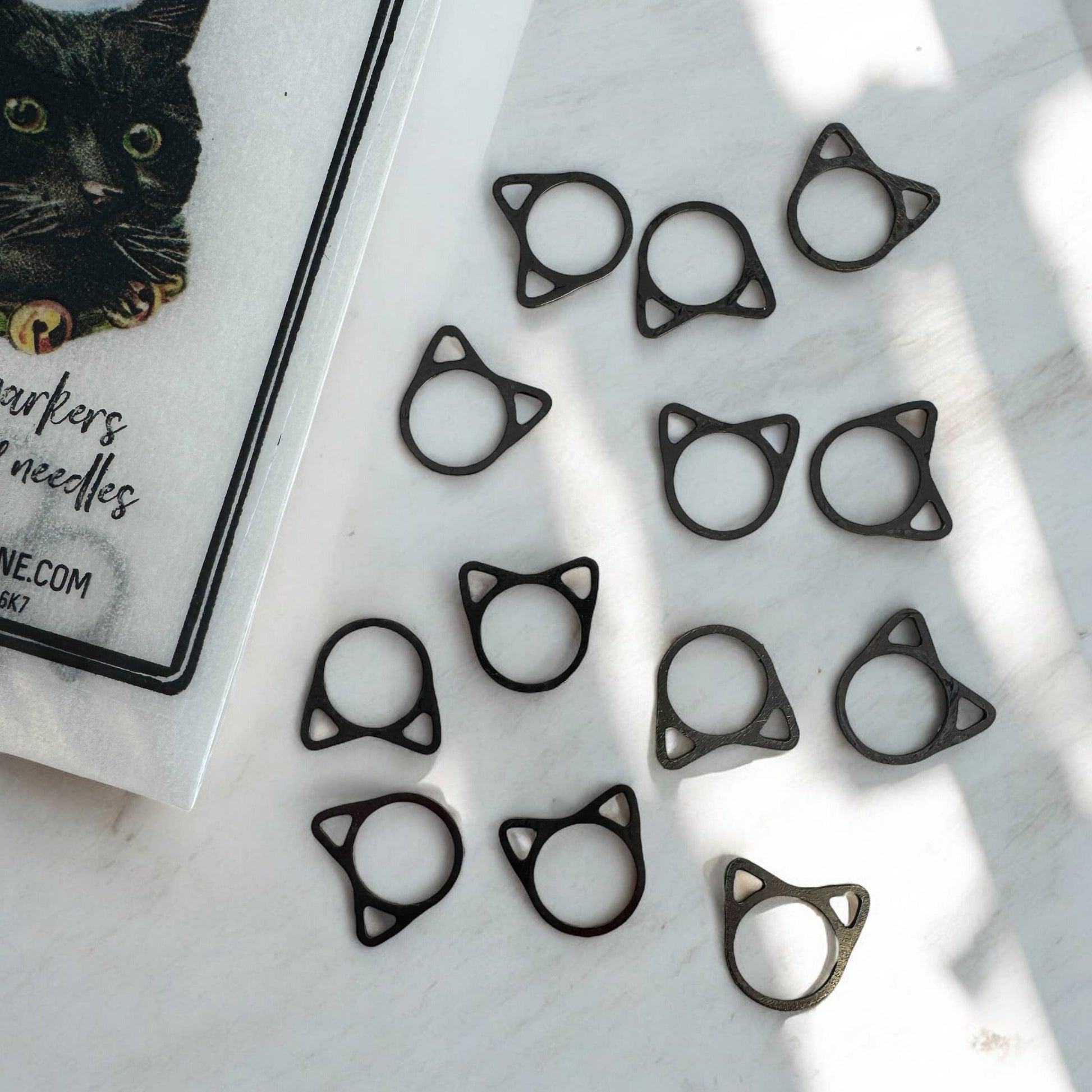 Bitty Black Kitties Stitch Marker Pack