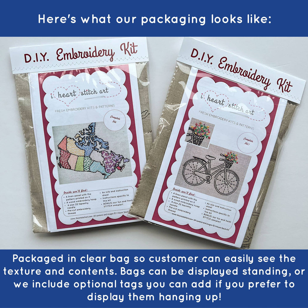 Canada Map Embroidery Kit