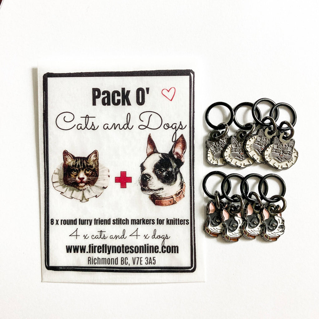 Dogs and Cats Stitch Marker Pack