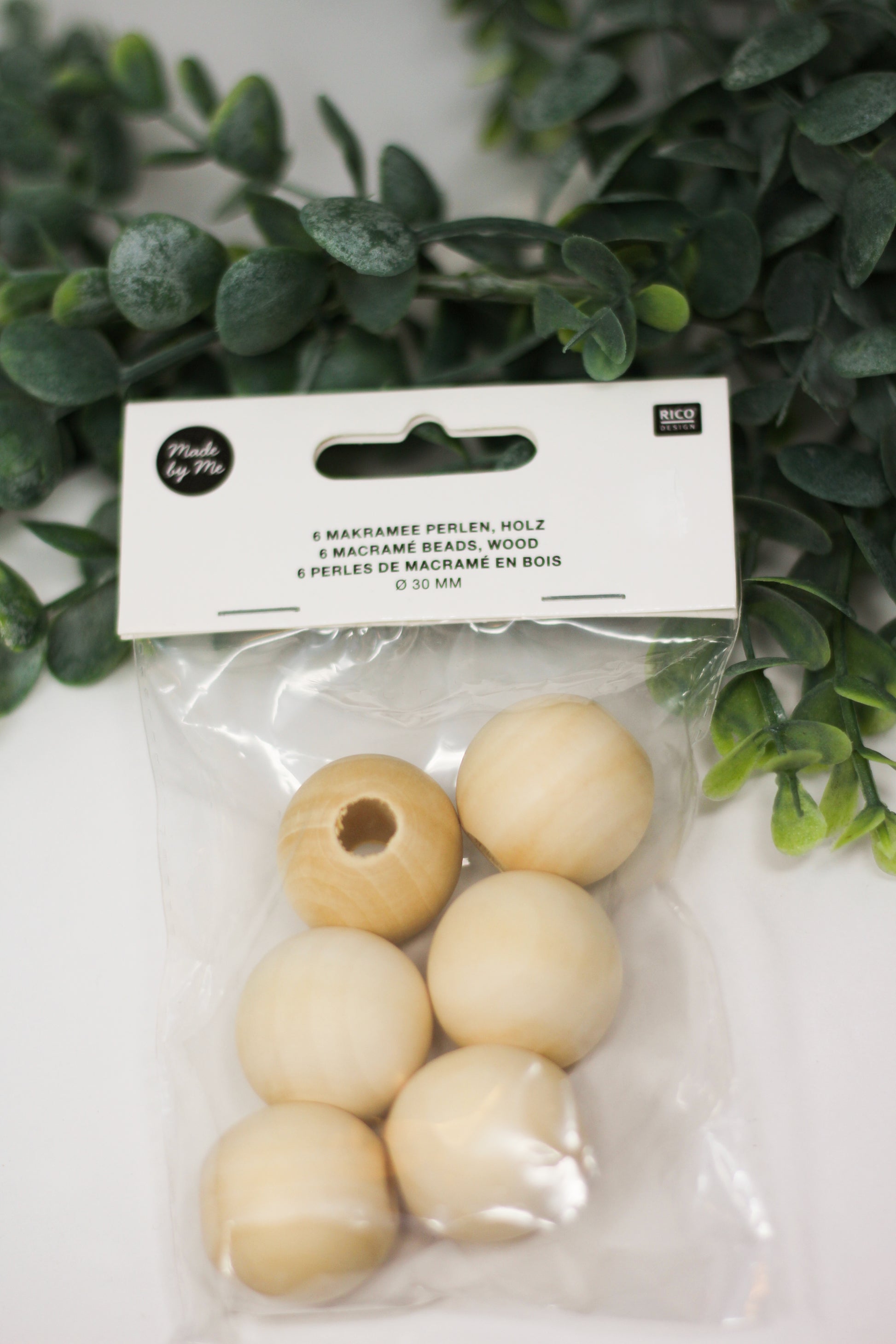 Macrame Beads: Natural