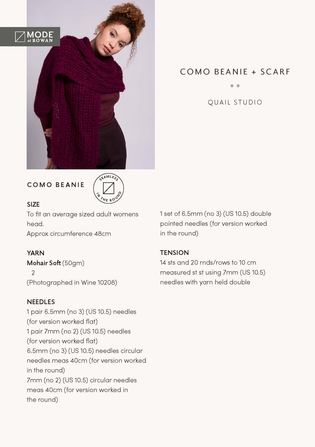 Como Beanie and Scarf