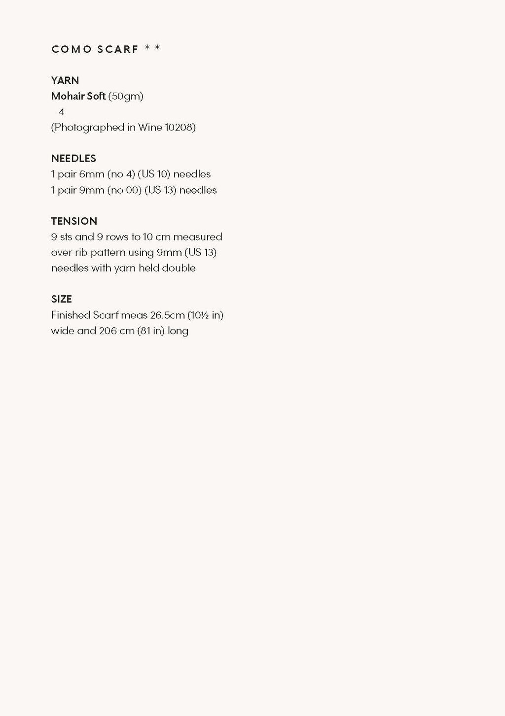 Como Beanie and Scarf