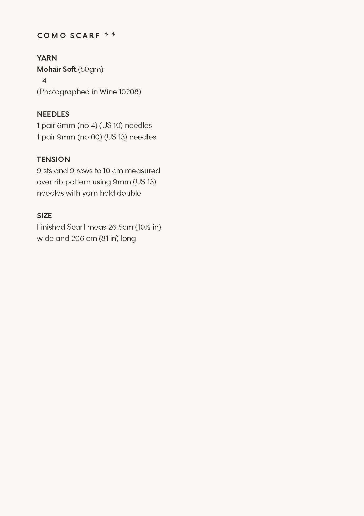 Como Beanie and Scarf