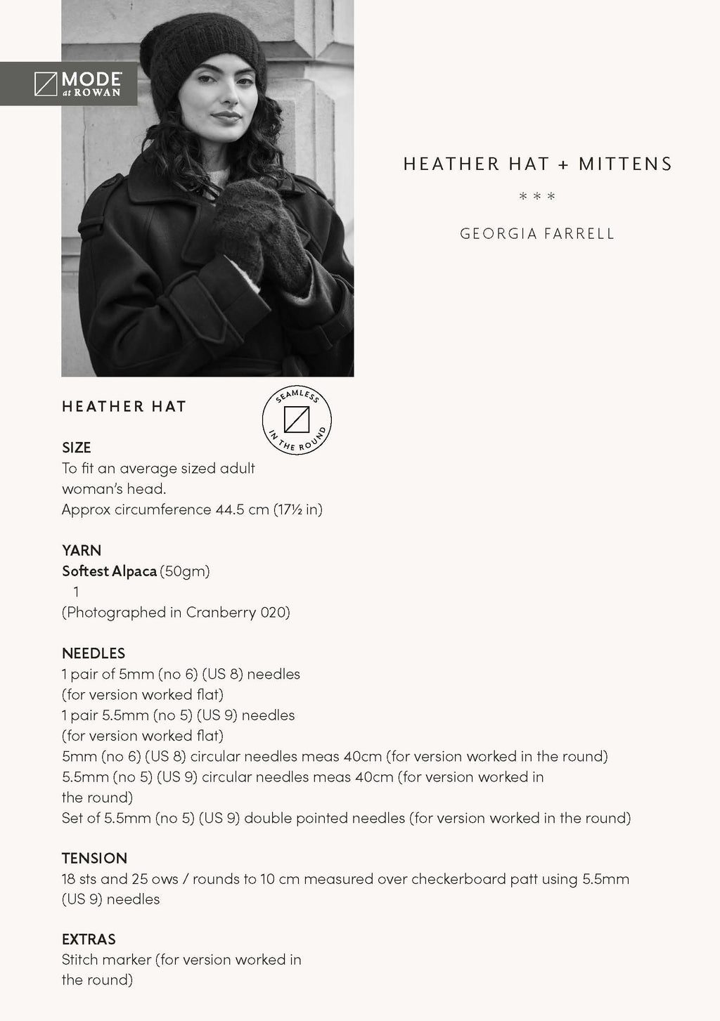 Heather Hat & Mittens