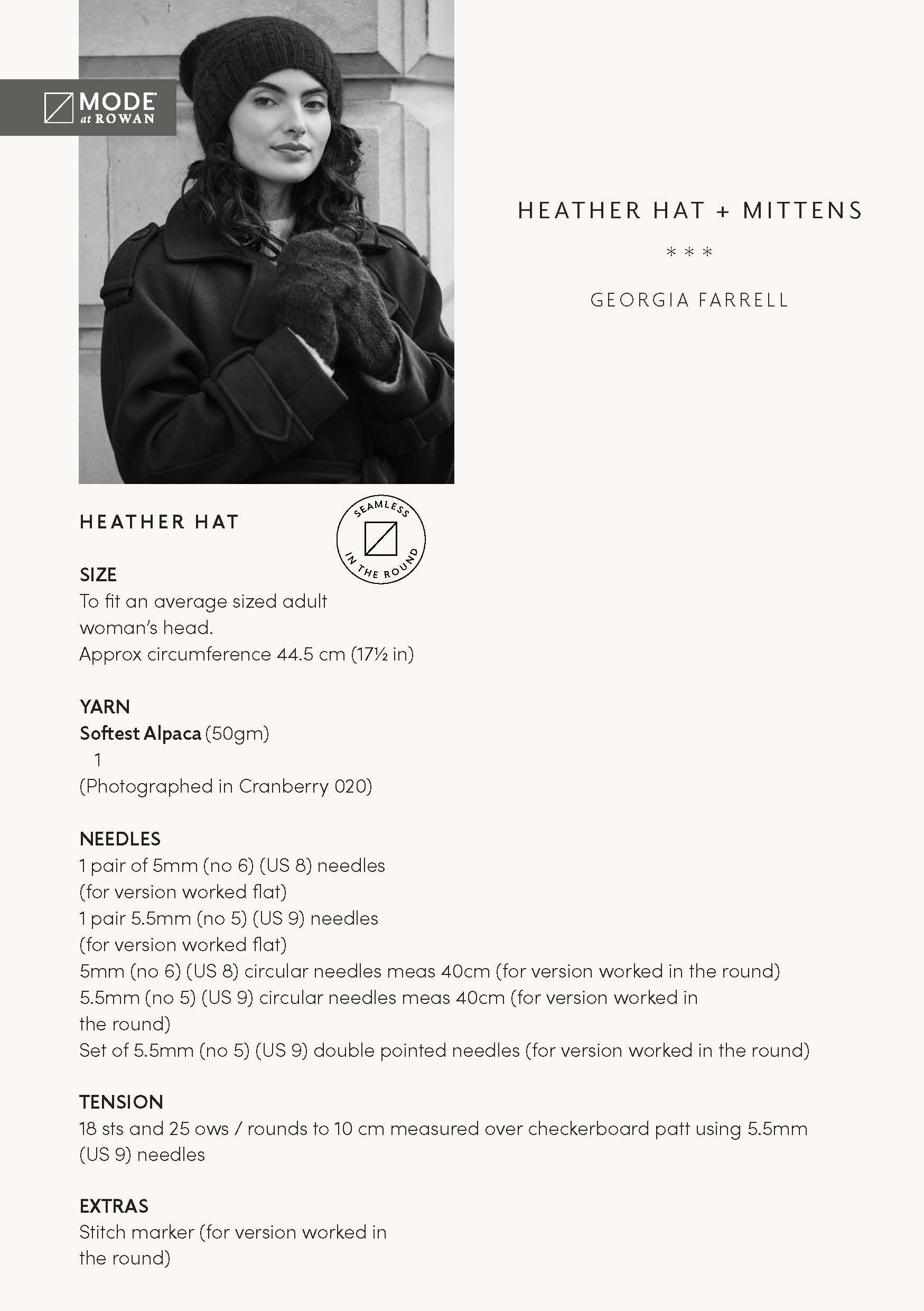 Heather Hat & Mittens