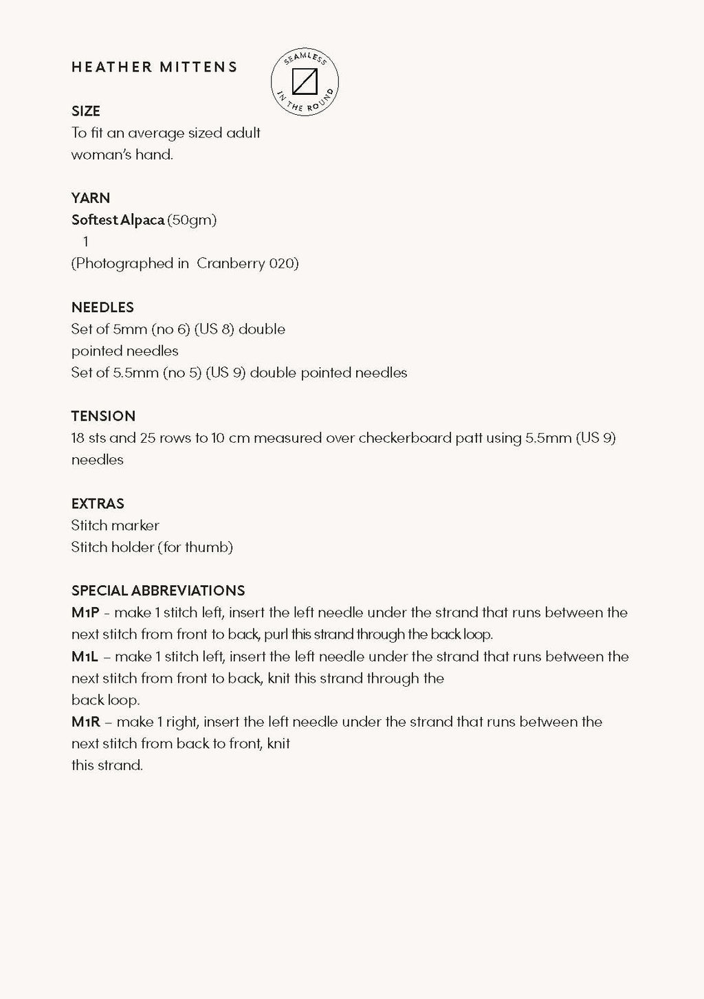 Heather Hat & Mittens