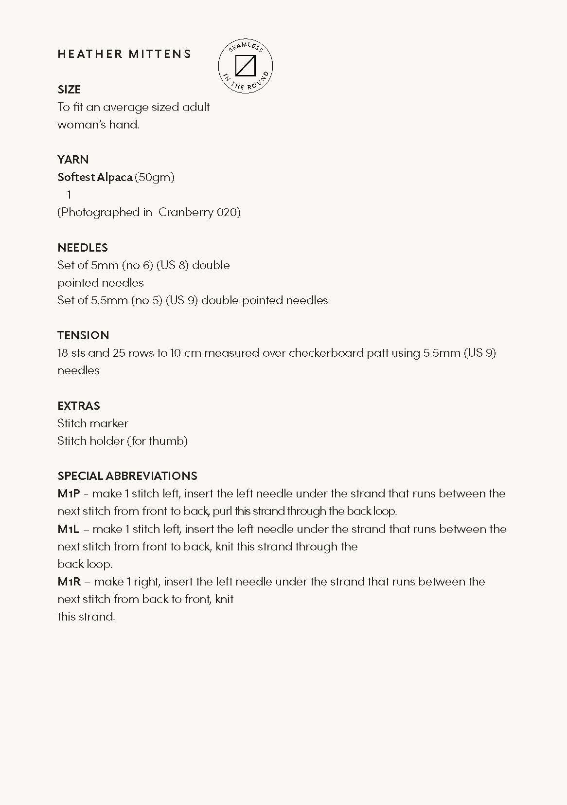 Heather Hat & Mittens