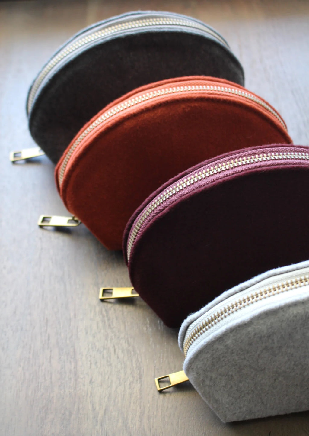 Woolen Zippered Notions Pouch with Tools