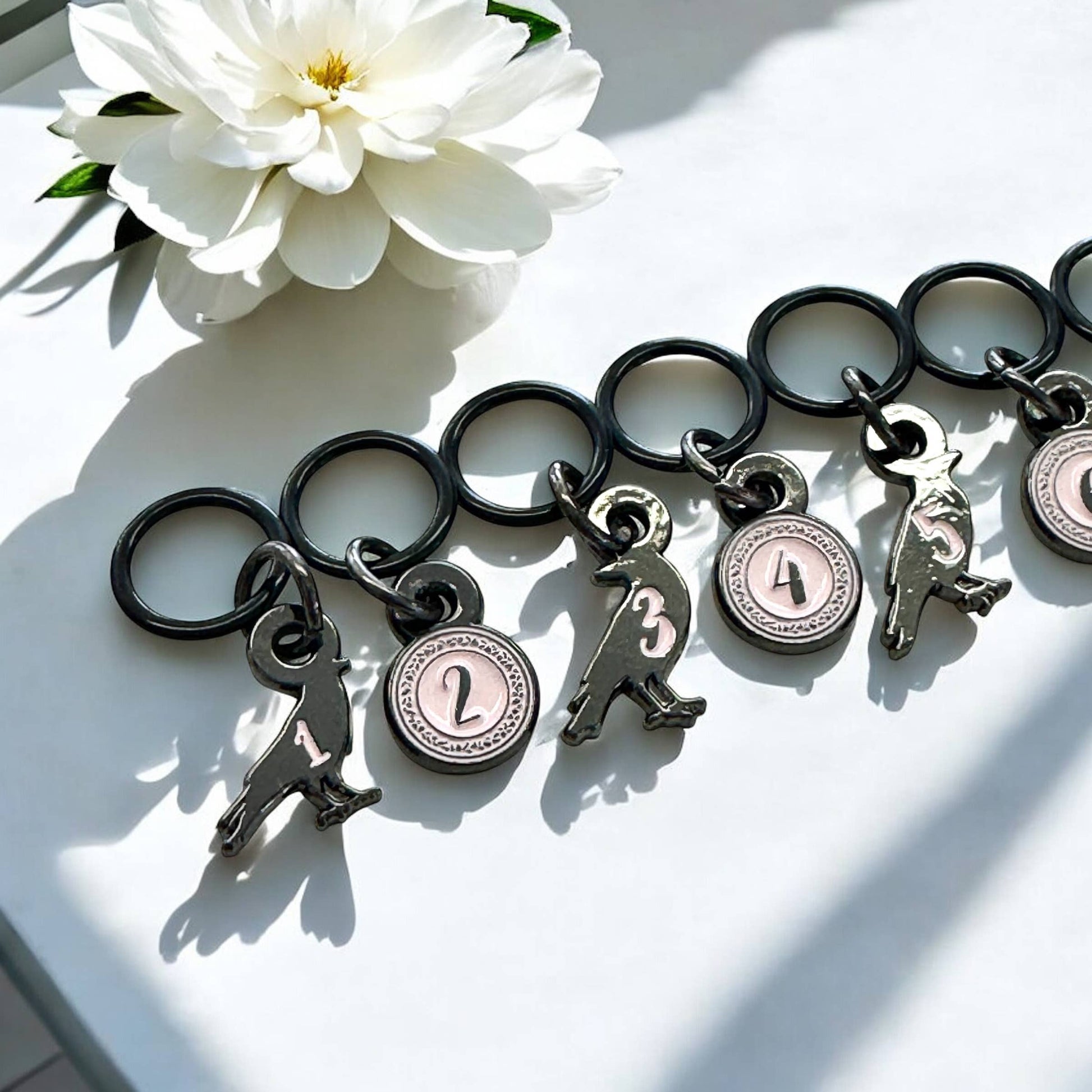 Counting (Yarn) Crows Stitch Marker Set