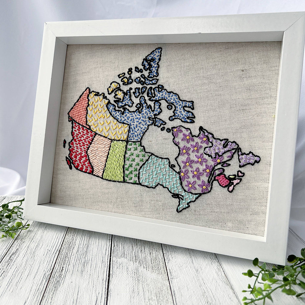 Canada Map Embroidery Kit