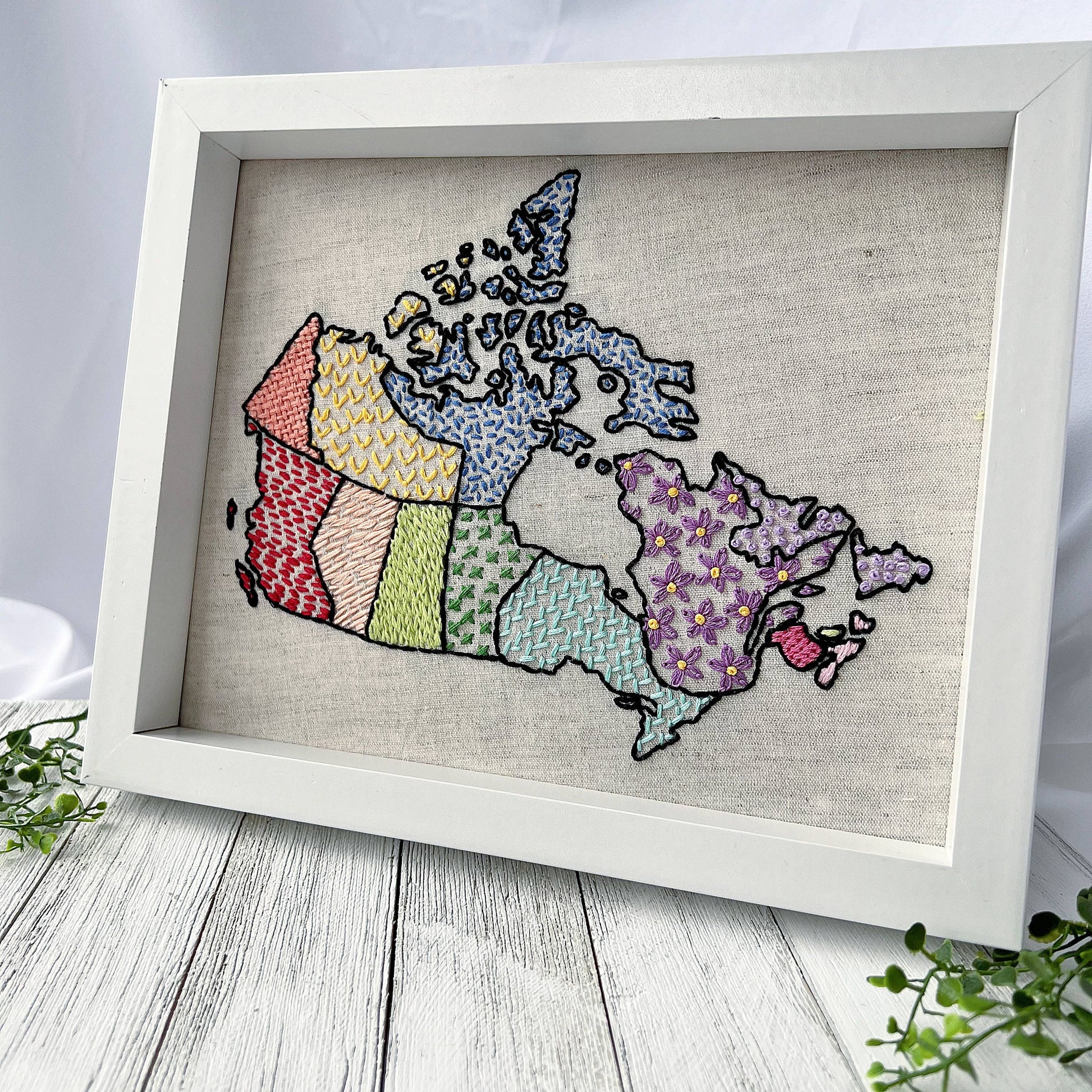 Canada Map Embroidery Kit