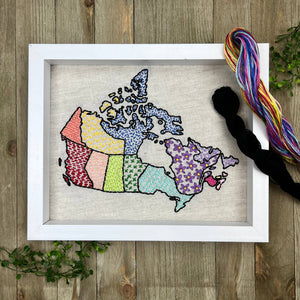 Canada Map Embroidery Kit