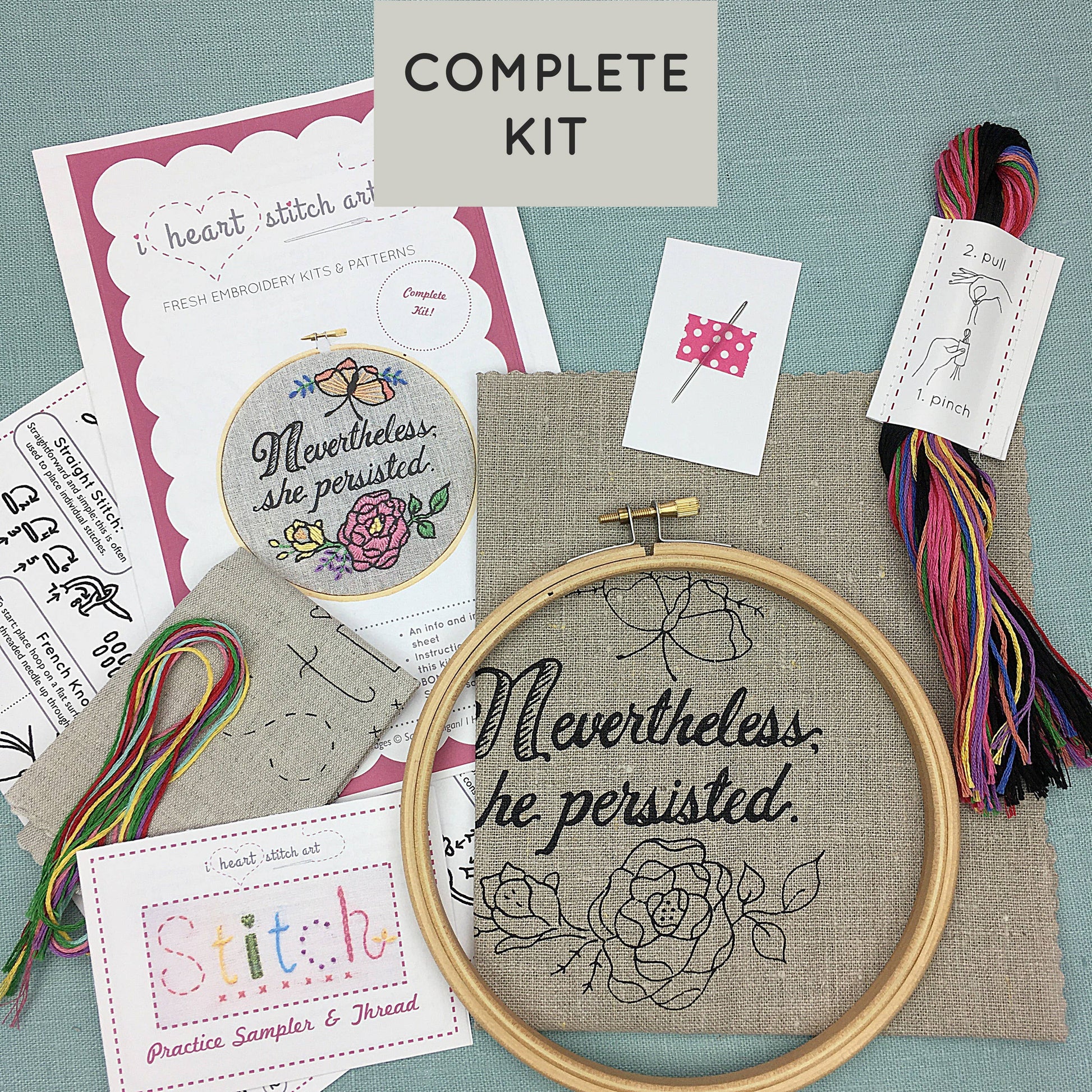 Nevertheless, She Persisted: Embroidery Kit
