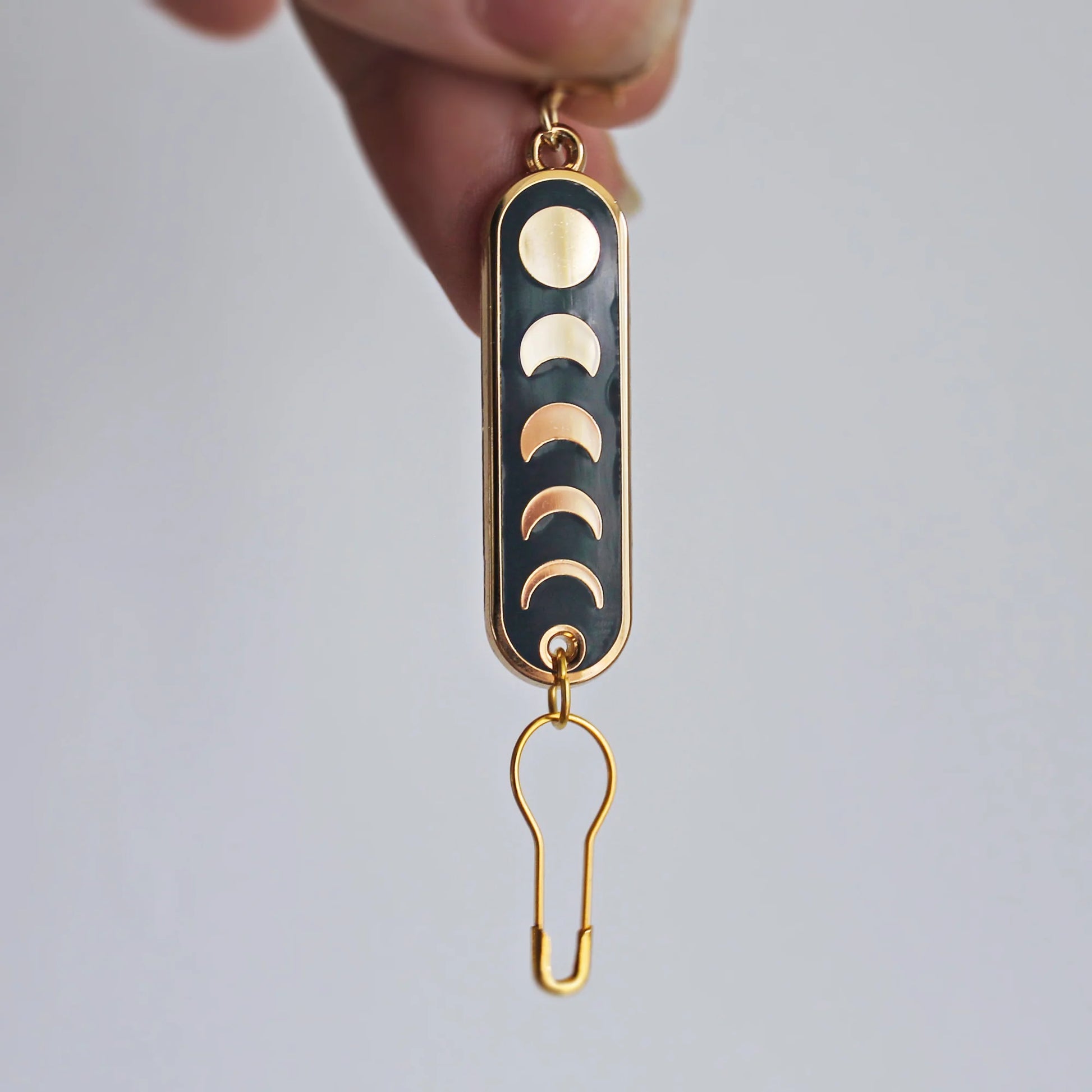 Moon Phase Progress Tab Keeper / Stitch Marker