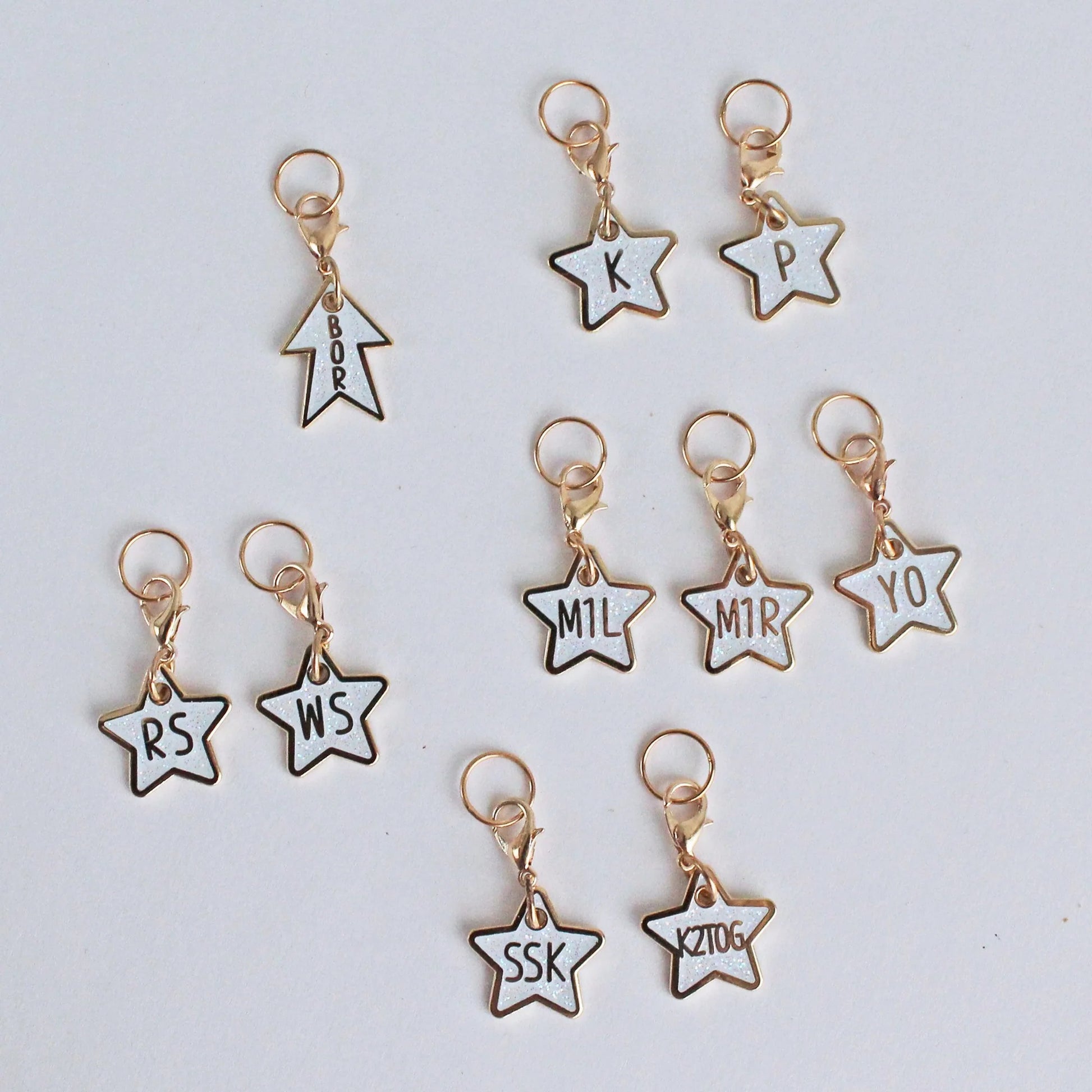 Glitter Star Knitter's Helpers Progress Keepers/ Stitch Markers