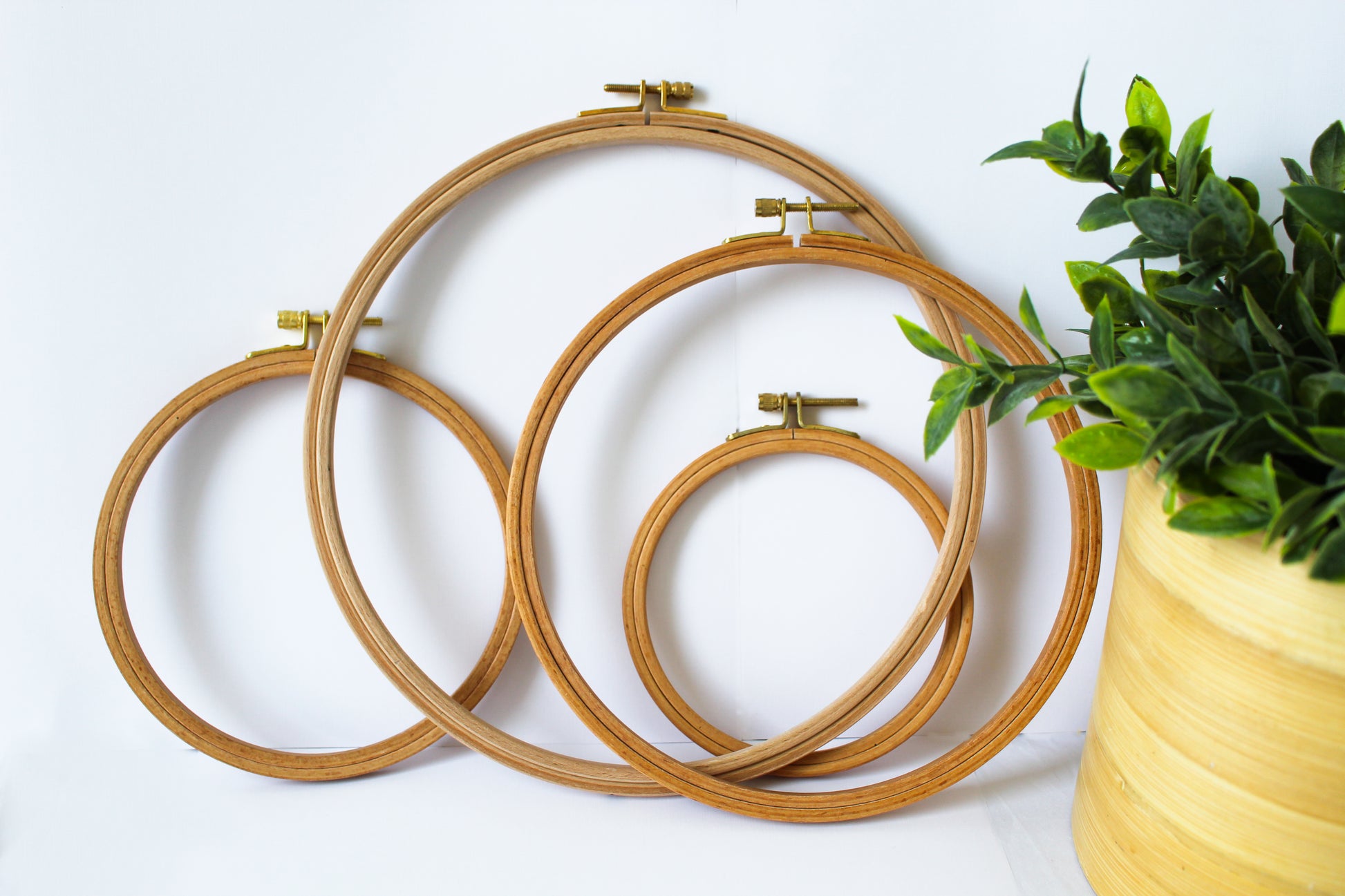 Lacquered Wooden Embroidery Hoops