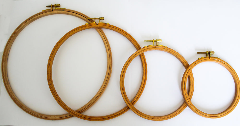 Lacquered Wooden Embroidery Hoops