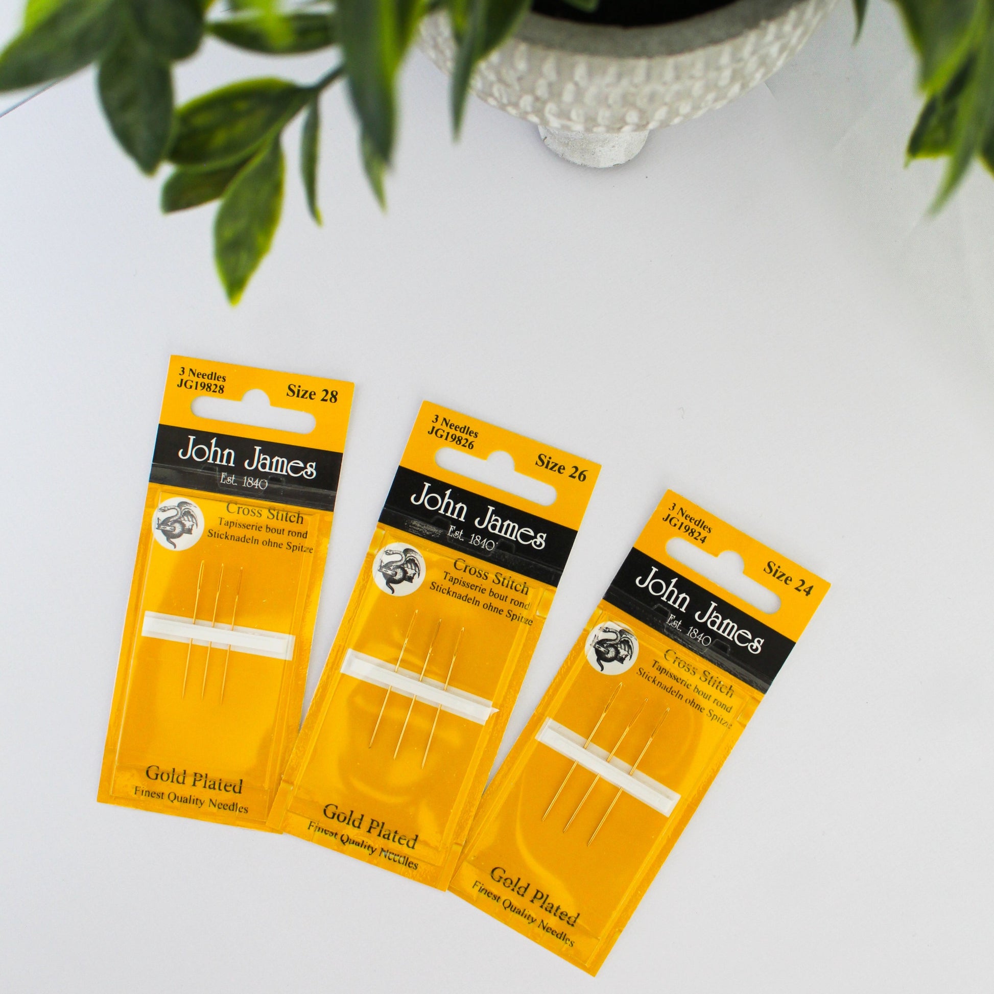 Gold Plated Cross Stitch Needles