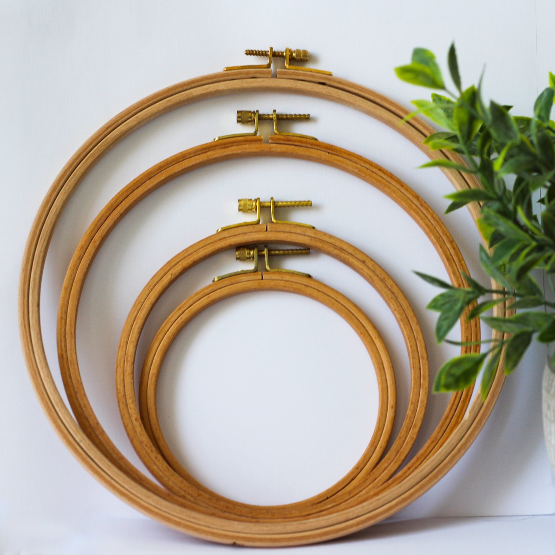 Lacquered Wooden Embroidery Hoops